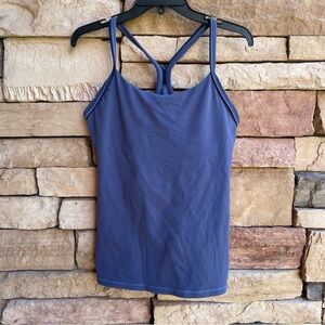 Lululemon purple fitted stretch thin strap tank top EUC 10/12